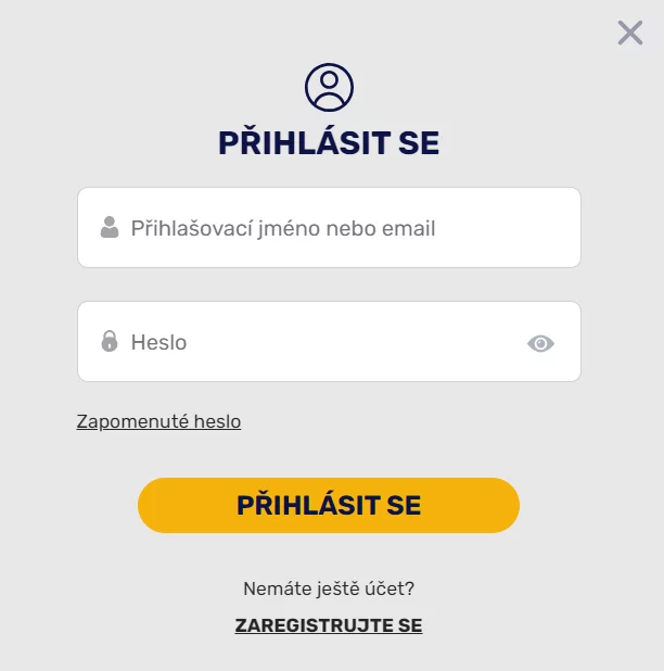 Registrace a Účet